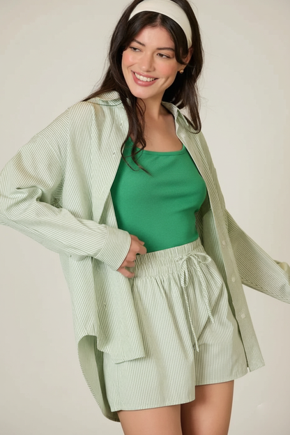 Mittoshop Striped Shirt and Shorts Set - Pelléssa