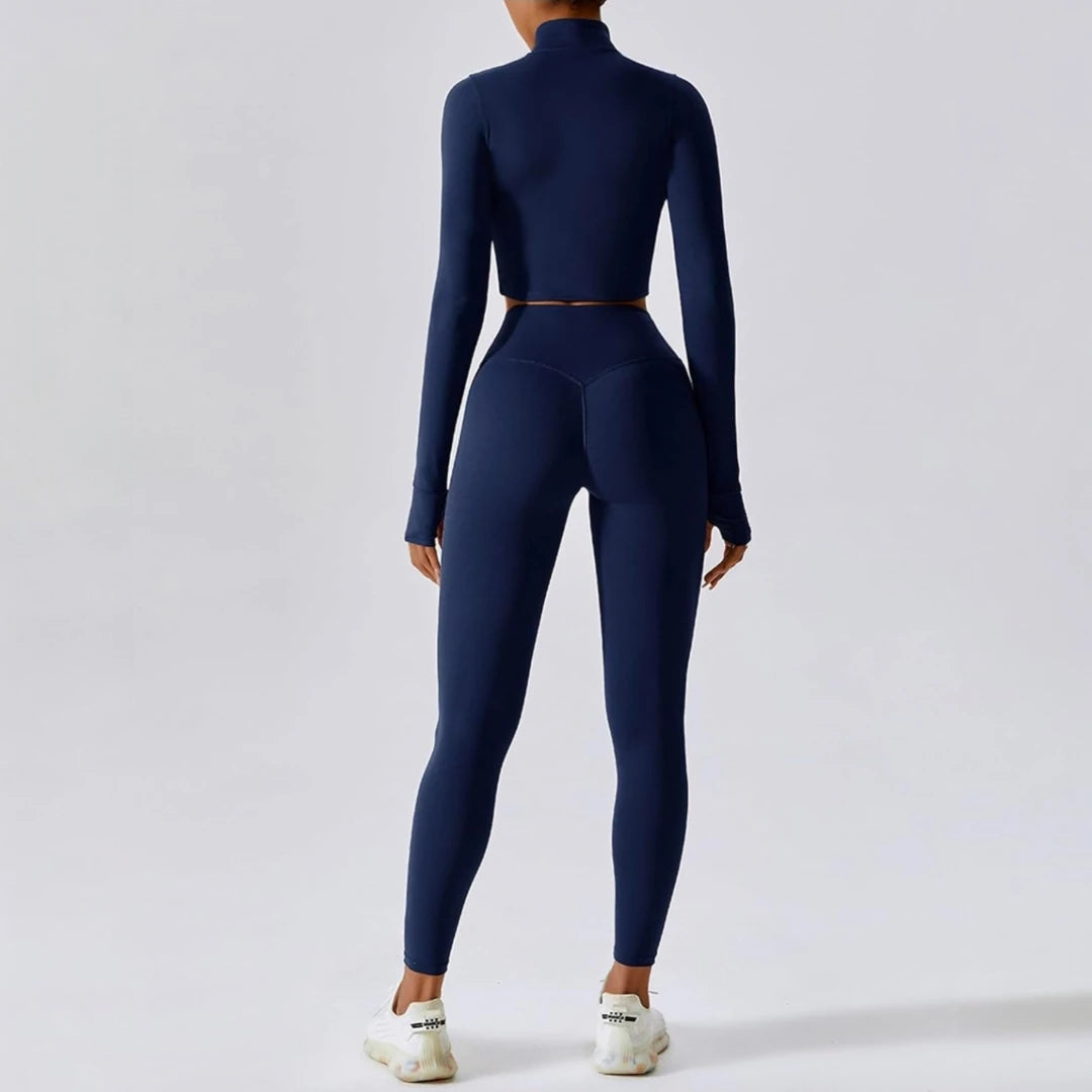 3-Piece Sculpting Activewear Set (Leggings + Bra + Jacket)